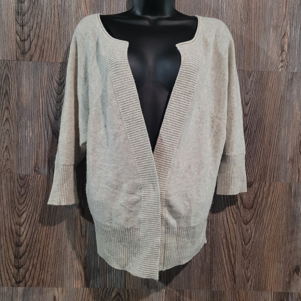 Club Monaco 100% Cashmere Single-Button Cardigan M Beige Quiet Luxury Layering